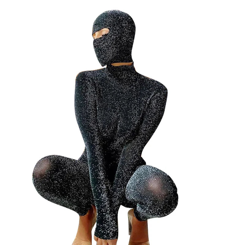 Exquisite Black Slim Knit Jumpsuit For Fall