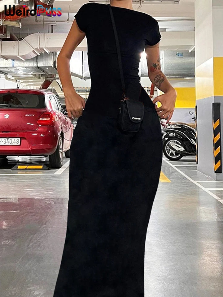 Elegant Backless Bodycon Maxi Dress By Weir
