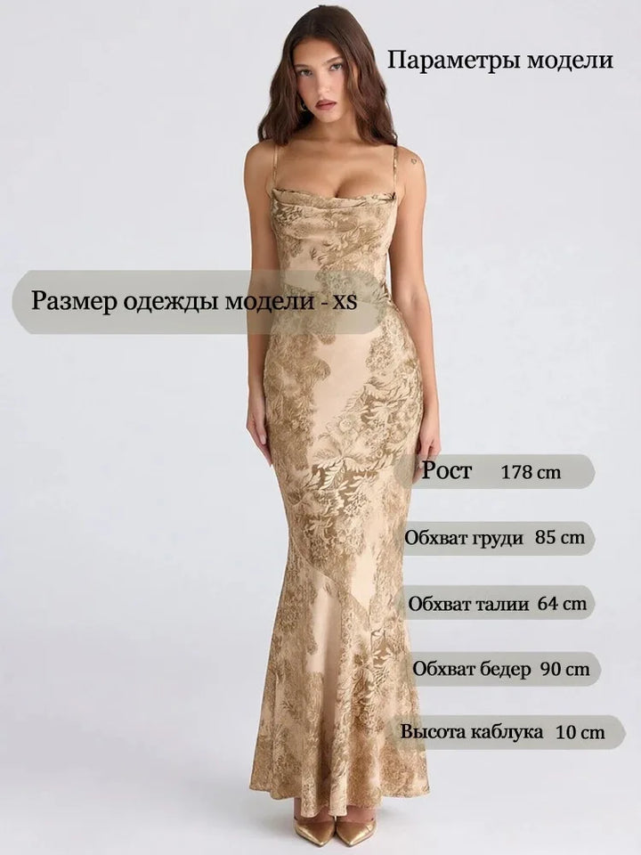 Floral Spaghetti Strap Maxi Dress Wedding Guest