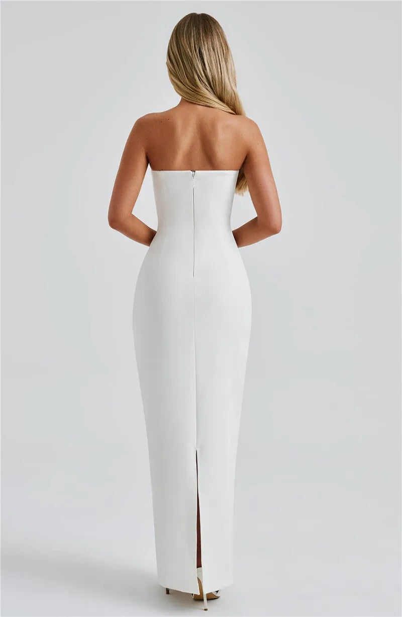 Mozision Premium Off Shoulder Backless Maxi