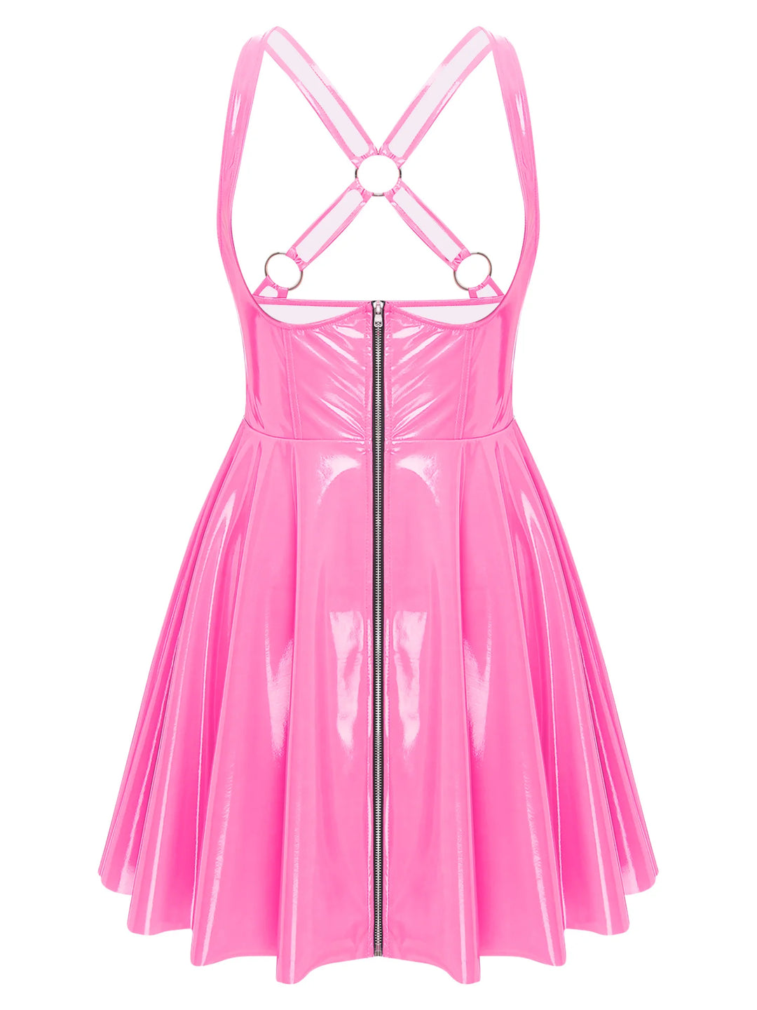 Premium High Gloss Wet Look Latex Evening Dress