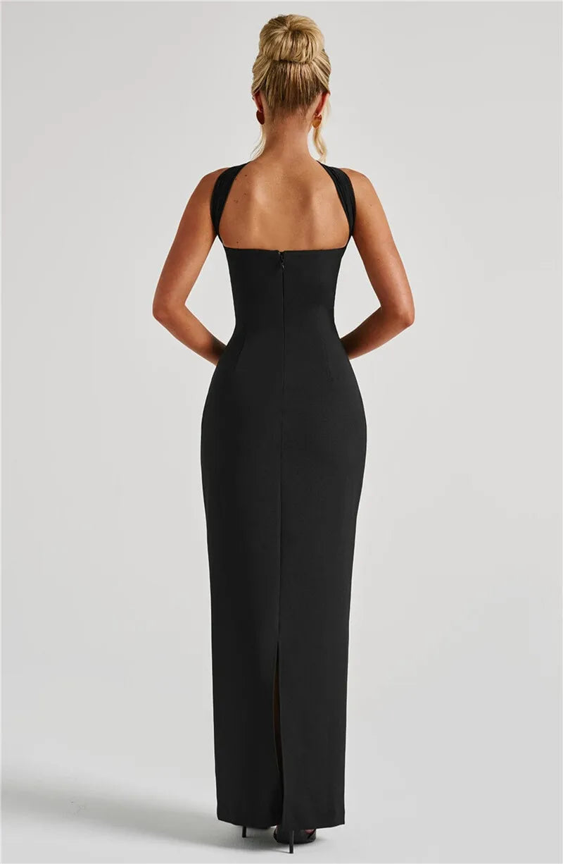 Mozision Premium Off Shoulder Backless Maxi
