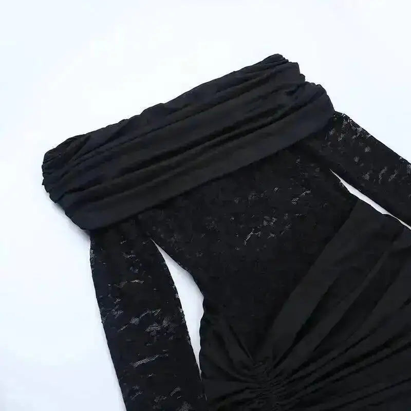 Elegant Lace Mini Dress Exclusive Tailored Off