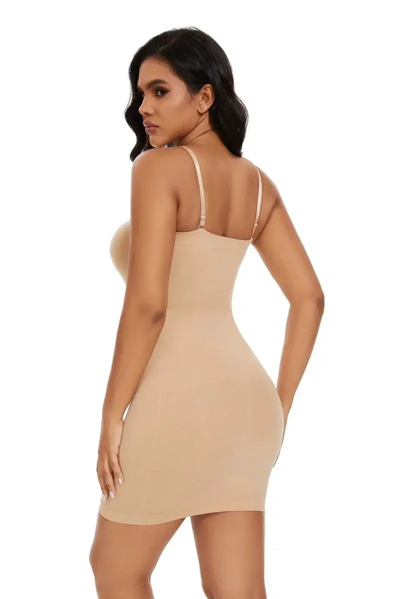 Off Shoulder Compression Body Shaper Dress For Women