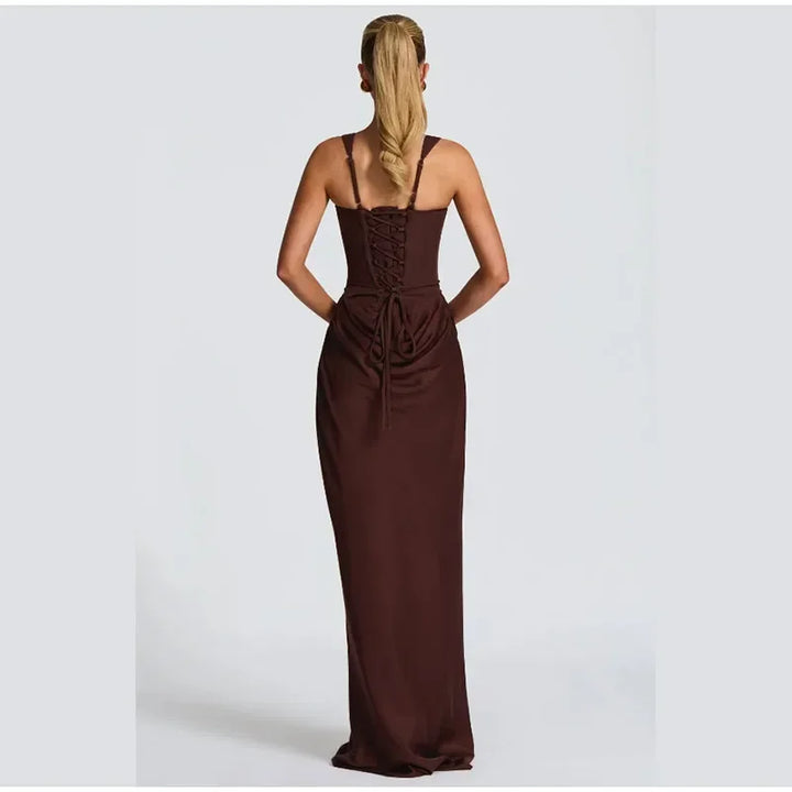 Exclusive Halter Square Neck Tailored Mini Dress