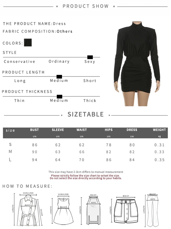 Nibber Exclusive Peach Ruched Turtleneck Bodycon