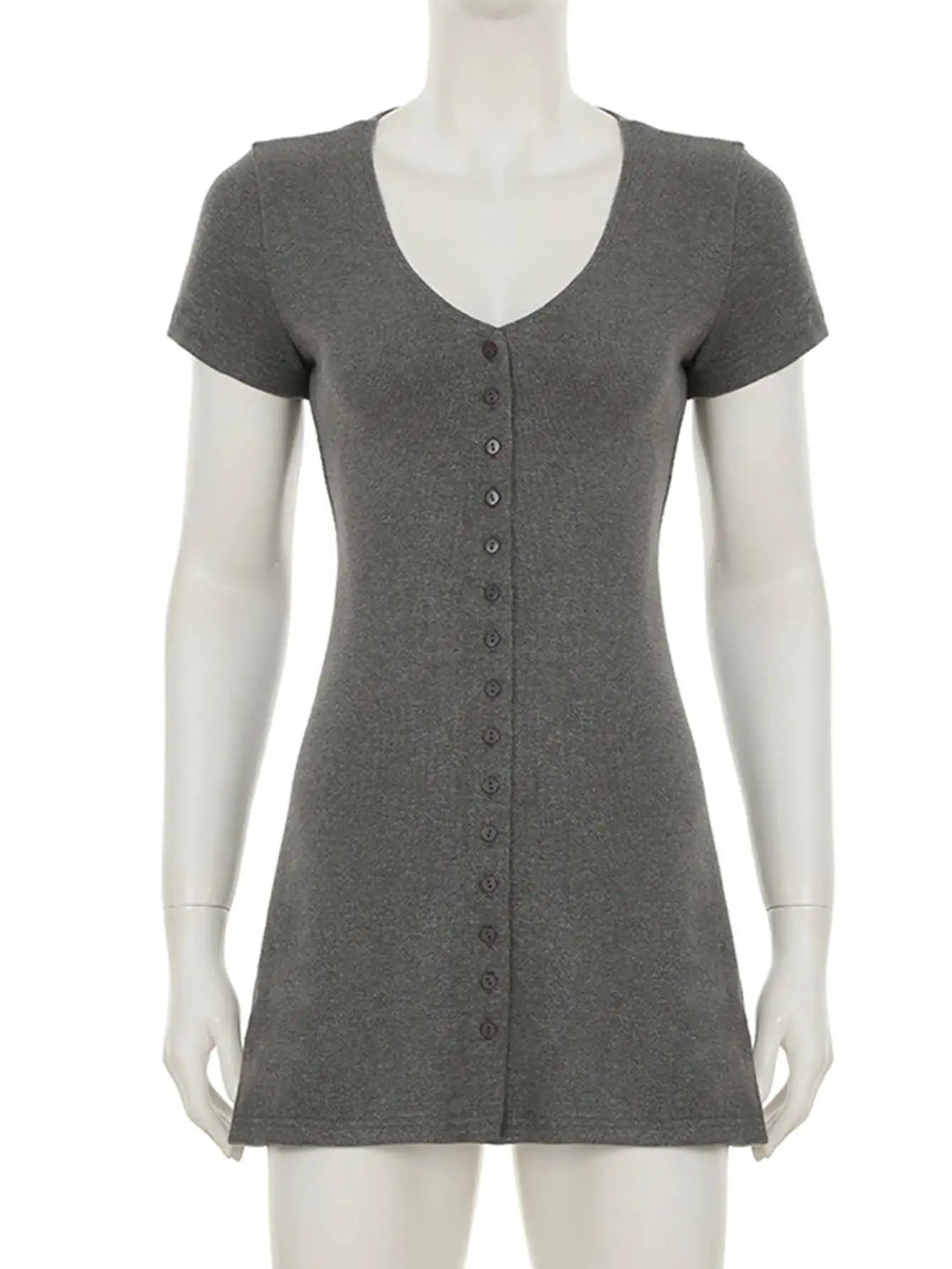 Luxury Black V Neck Mini Dress For Elegant