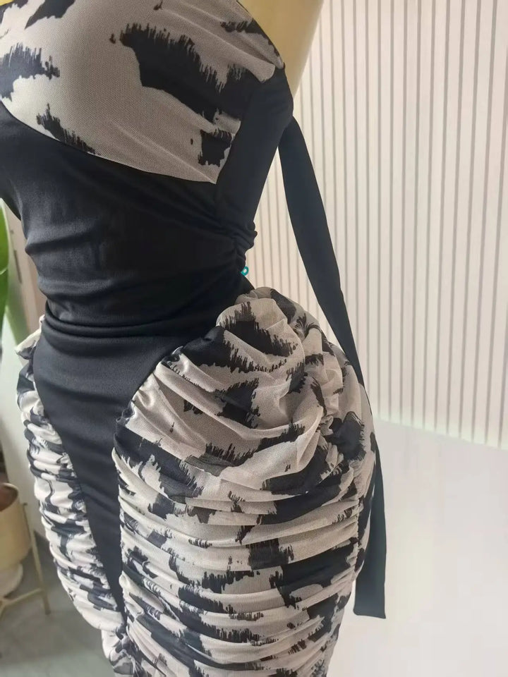 Women Signature Printed Long Dress Polyester