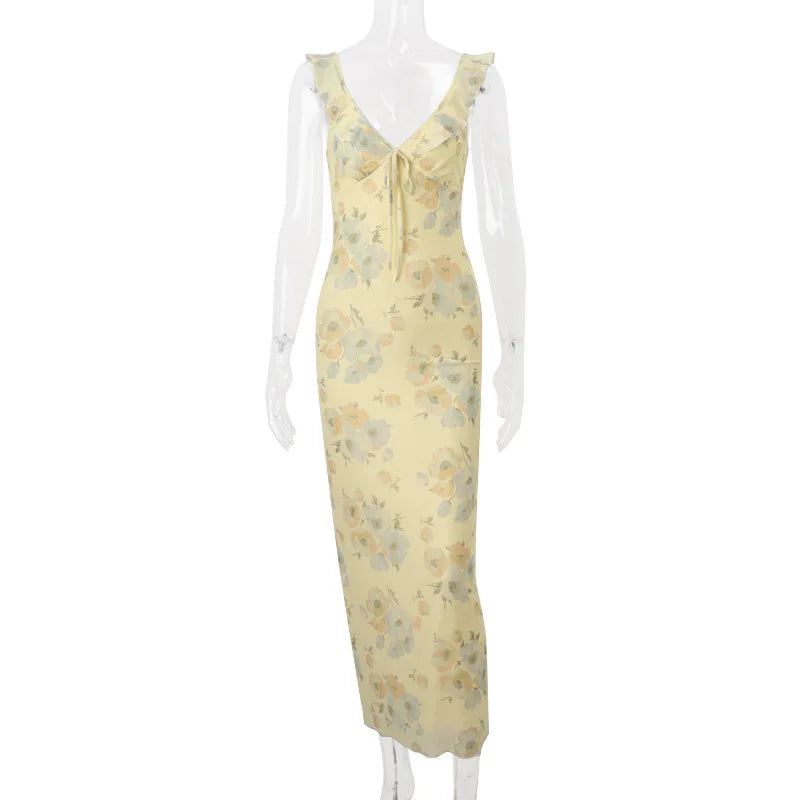 Exclusive Cryptographic Floral Maxi Dress With