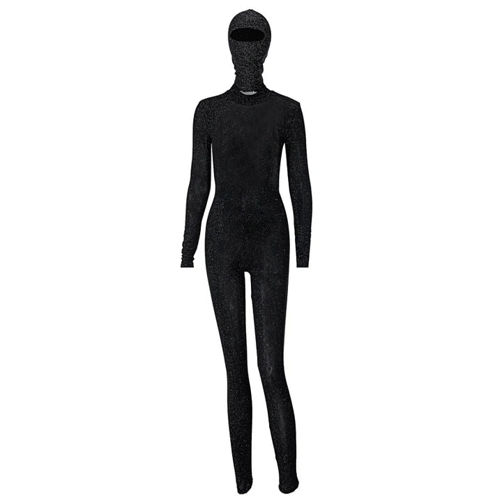 Exquisite Black Slim Knit Jumpsuit For Fall