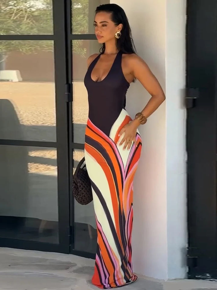 Elegant Sleeveless Maxi Dress For Summer Party