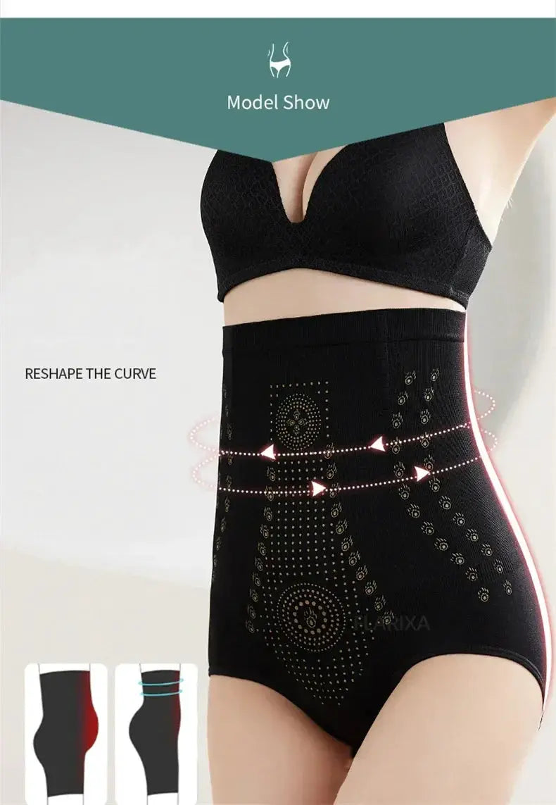 Flarixa Women High Waist Tummy Control Seamless Briefs