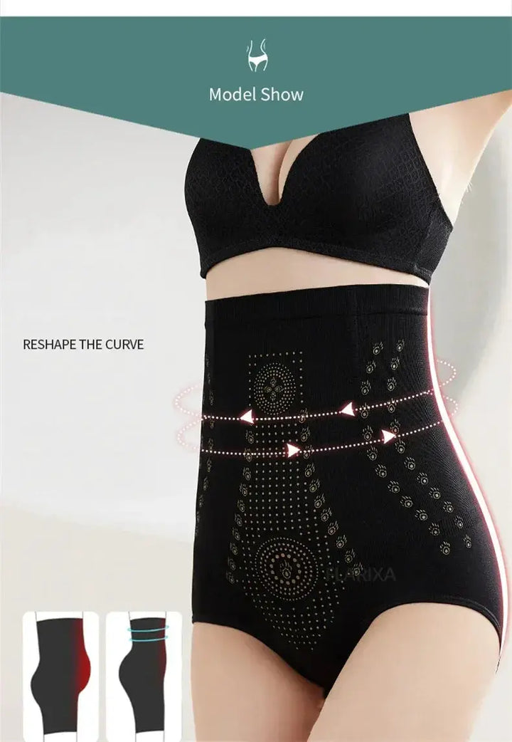 Flarixa Women High Waist Tummy Control Seamless Briefs