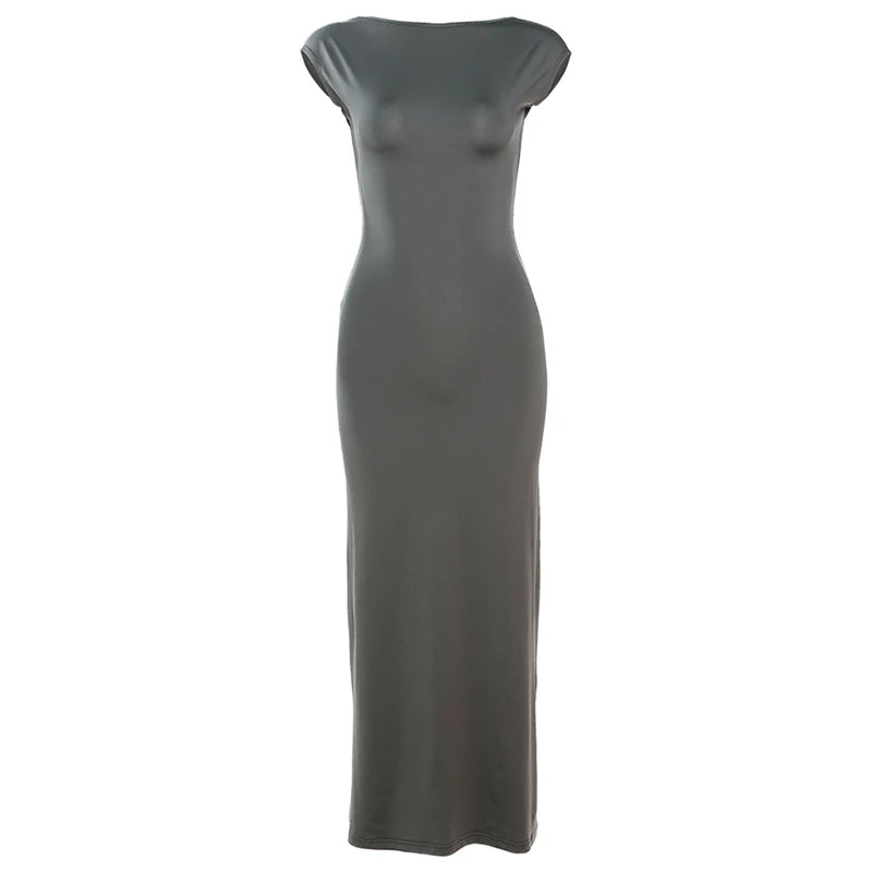 Elegant Backless Bodycon Maxi Dress By Weir