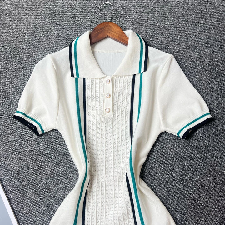 YuooMuoo Women Knit Slim Bodycon Ruffles Dress
