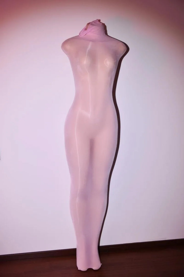 Glossy Bodysuit Sheer Tights Stockings Candy Color