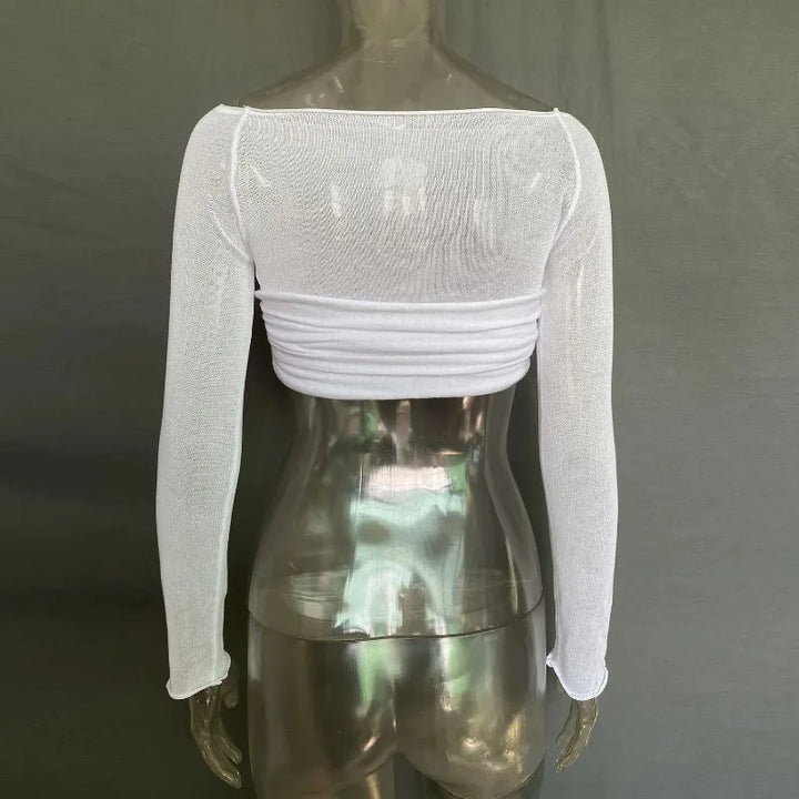 Tornova Mesh Bodysuit With Exquisite Twist Back