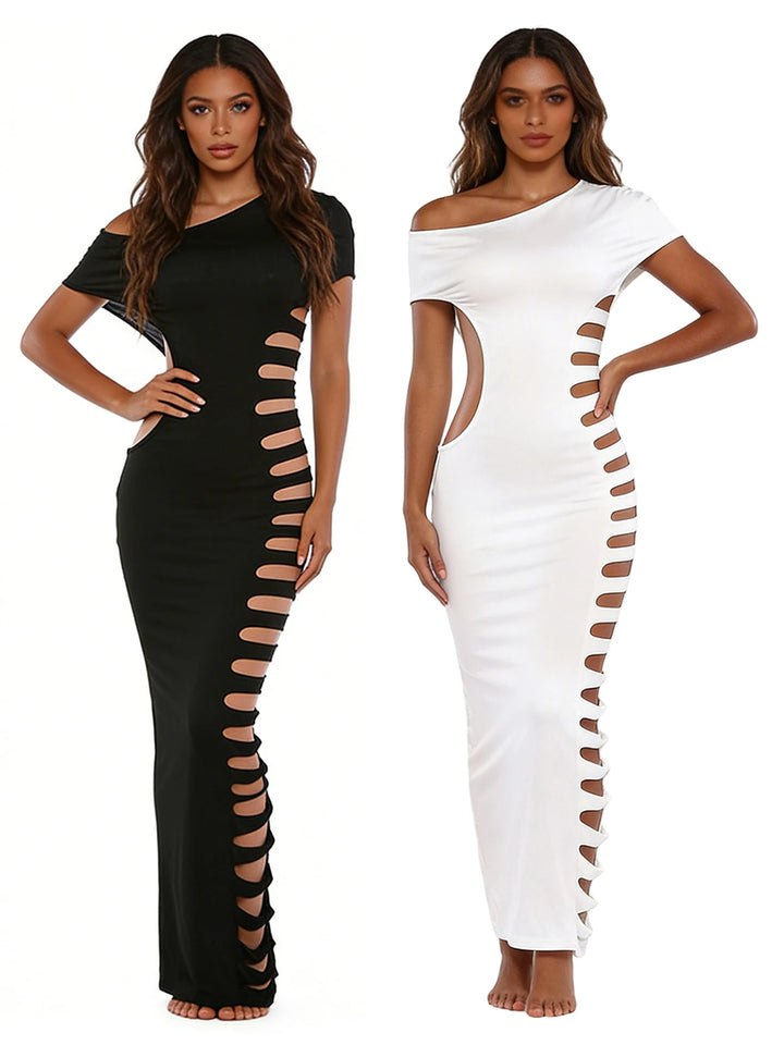 Signature Women One Shoulder Bodycon Midi Dress