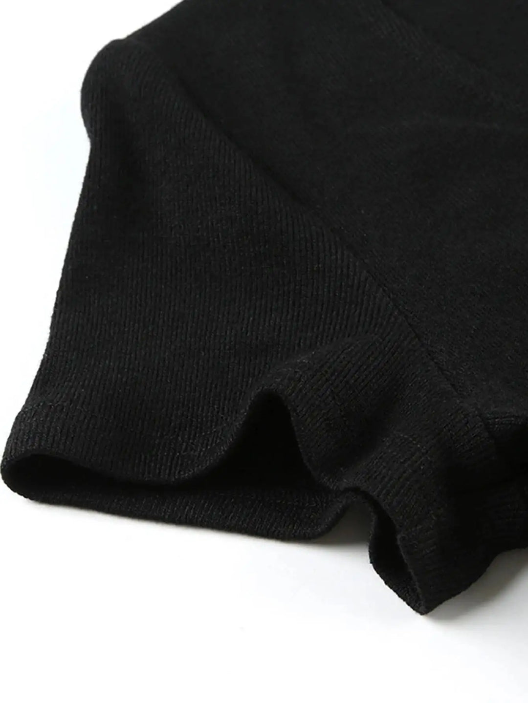 Luxury Black V Neck Mini Dress For Elegant