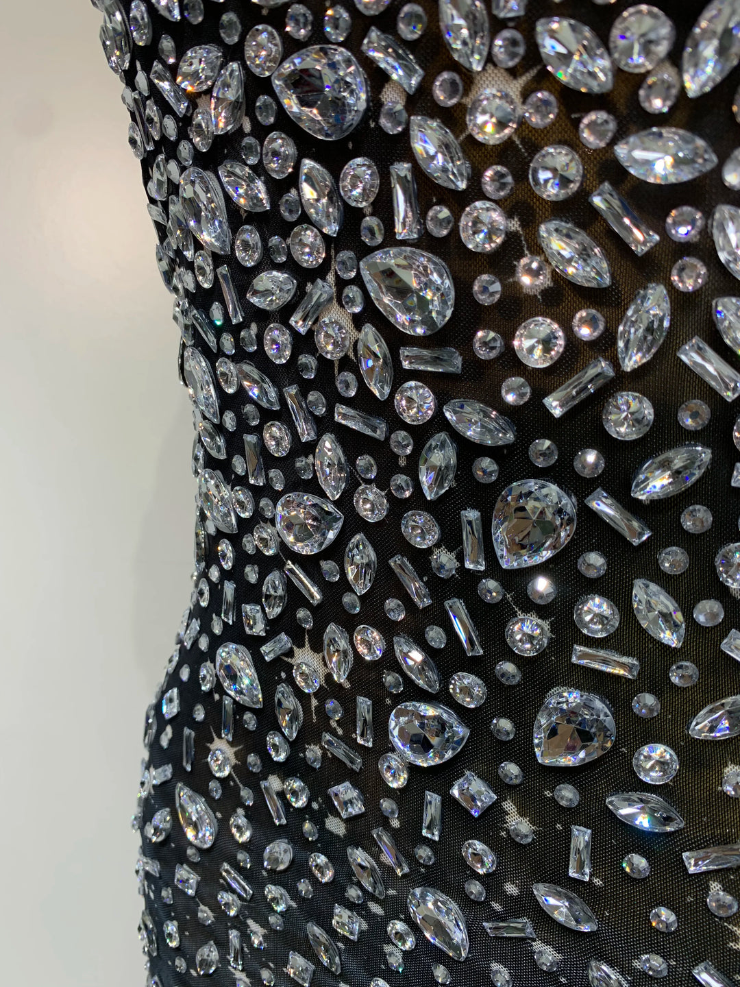 Kormanly Rhinestone Mesh Evening Gown Exclusive