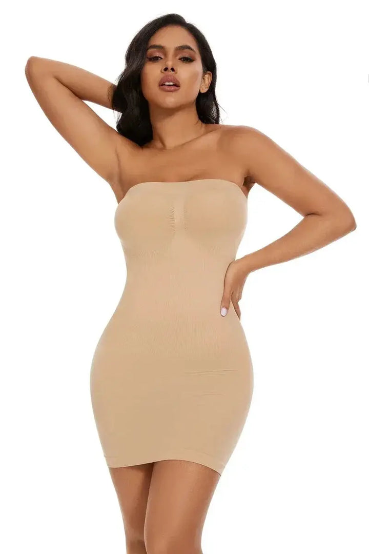 Off Shoulder Compression Body Shaper Dress For Women