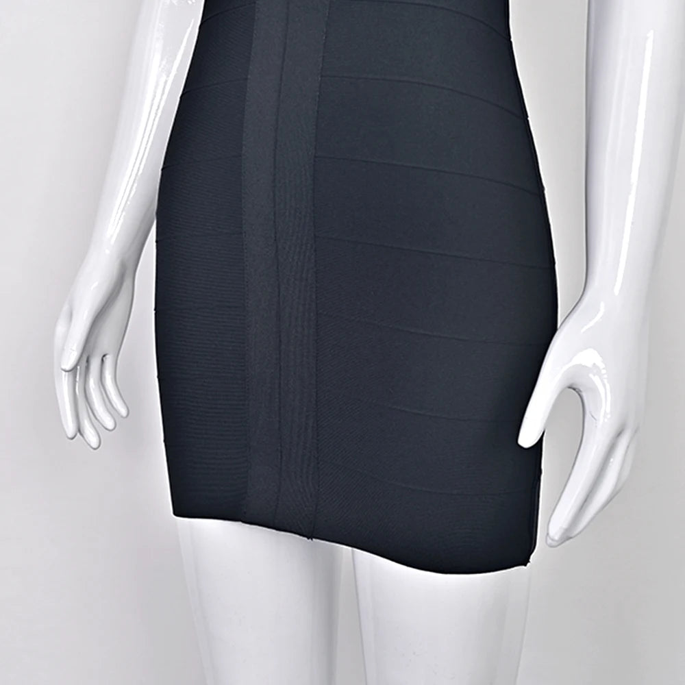 Luxury Signature Knit Plunge Dress For Elegant