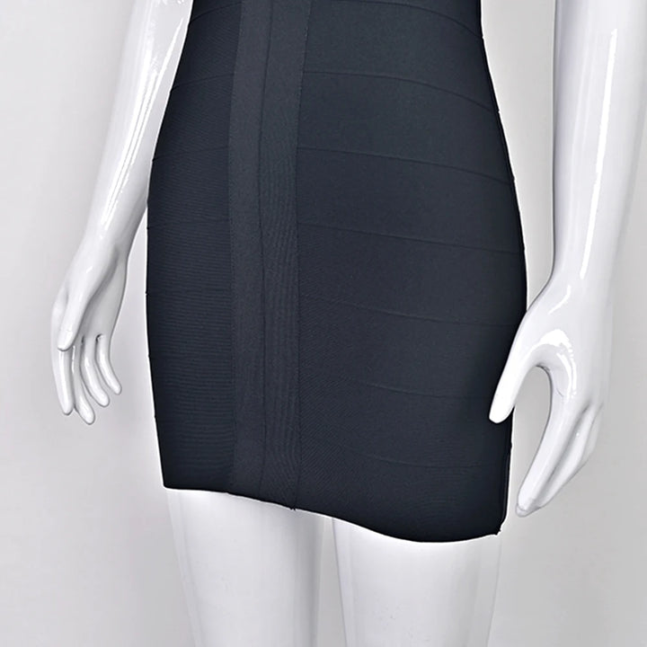 Luxury Signature Knit Plunge Dress For Elegant