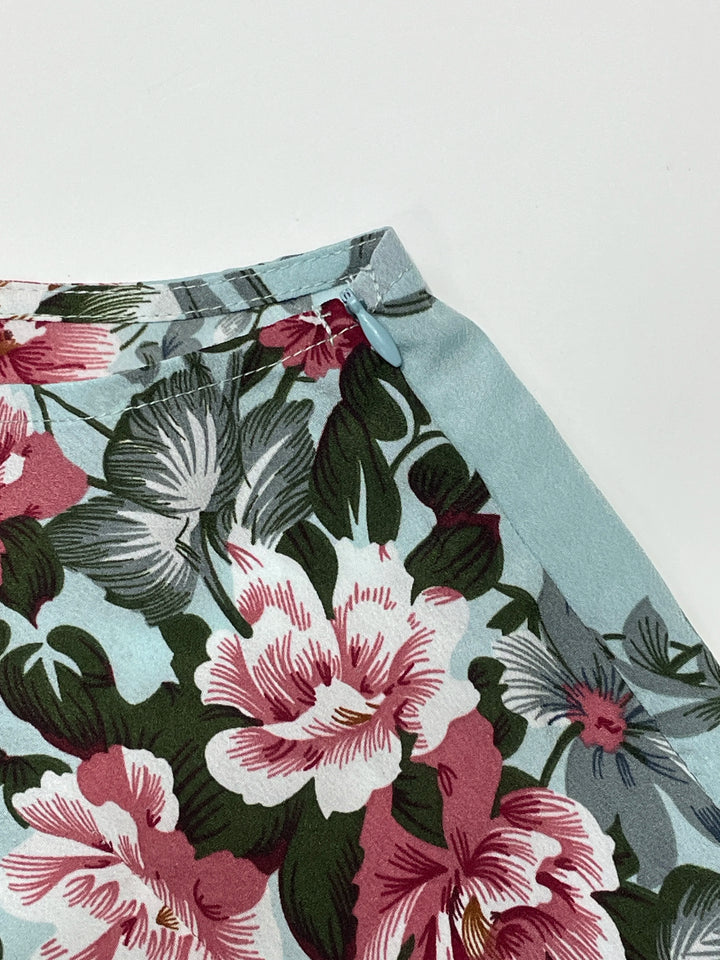 Elegant Floral Print Maxi Dress With High Slit
