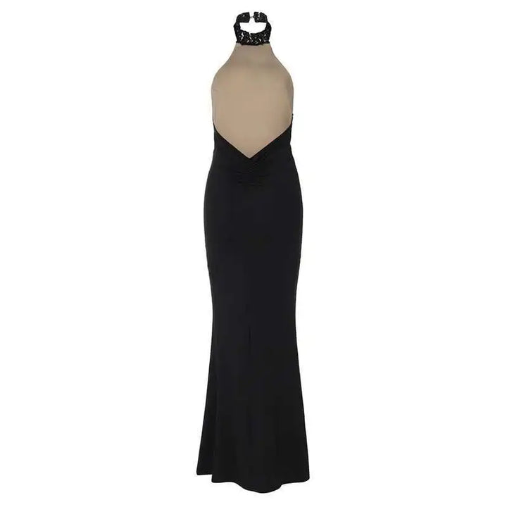Elegant Black Lace Off Shoulder Evening Gown