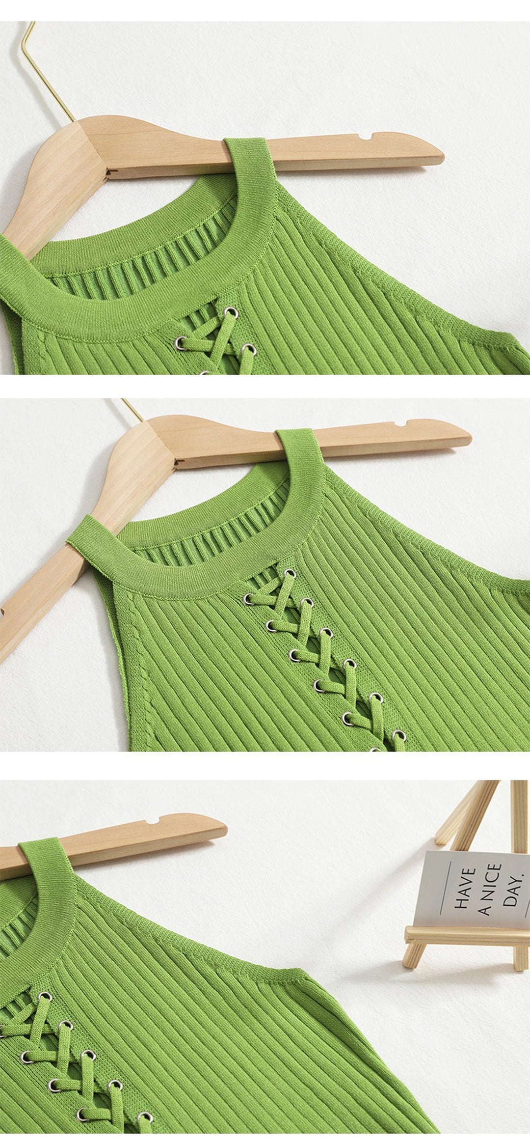 Yuumuoo Knitted Mini Dress Limitd Signature Empire