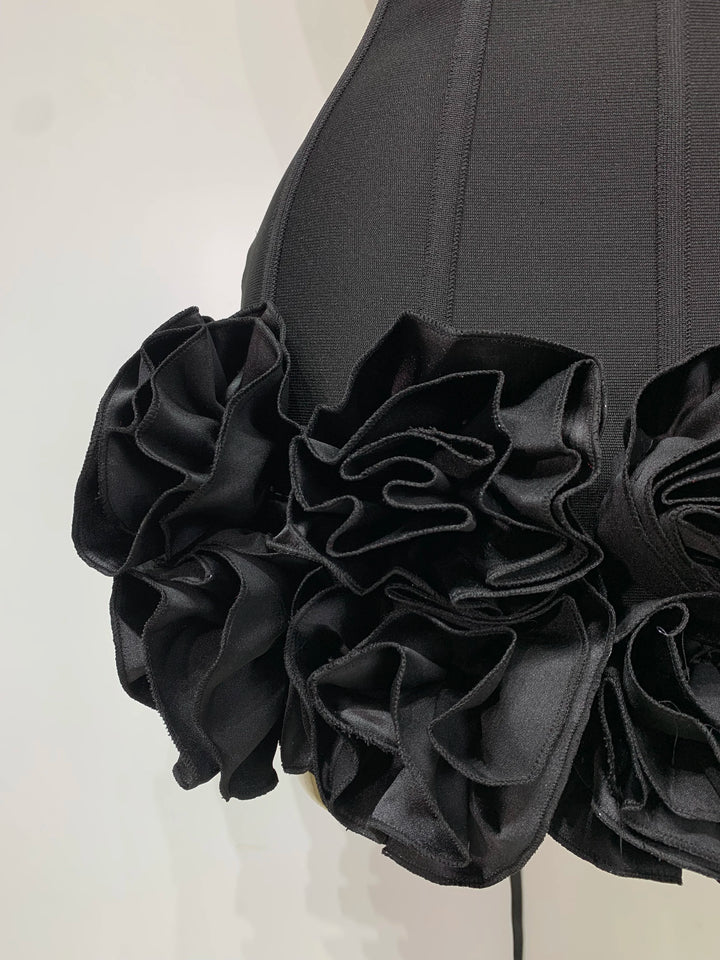 Exquisite Strapless Floral Cocktail Dress