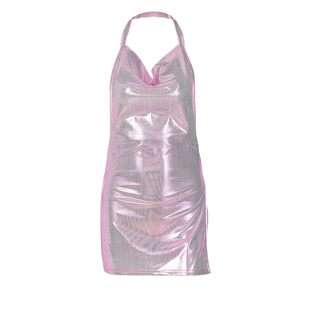 Sexy Bling Bodycon Mini Dress Halter Backless