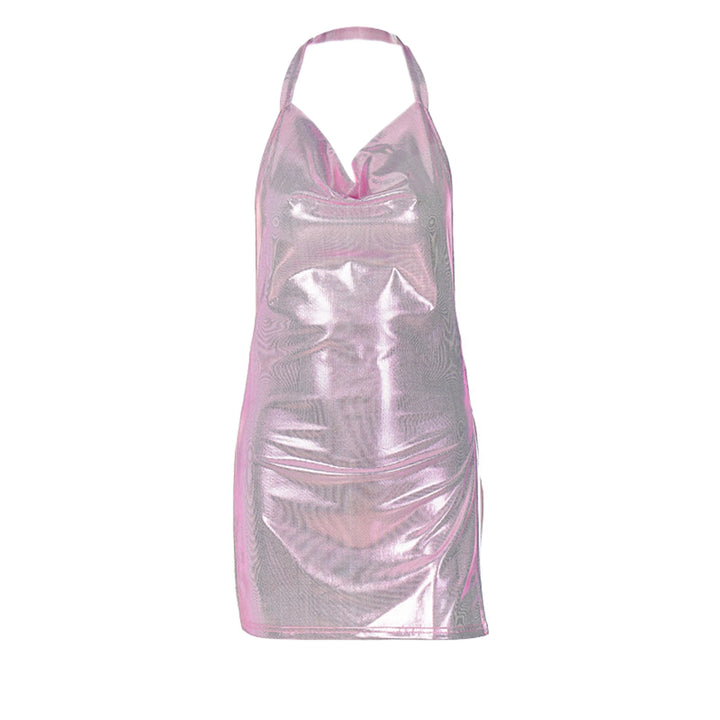 Sexy Bling Bodycon Mini Dress Halter Backless
