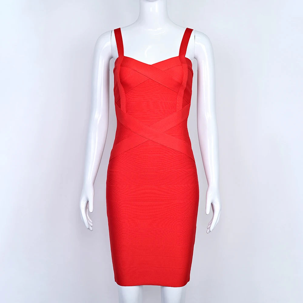 Beaukey Royal Blue Knit Bandage Dress Signature
