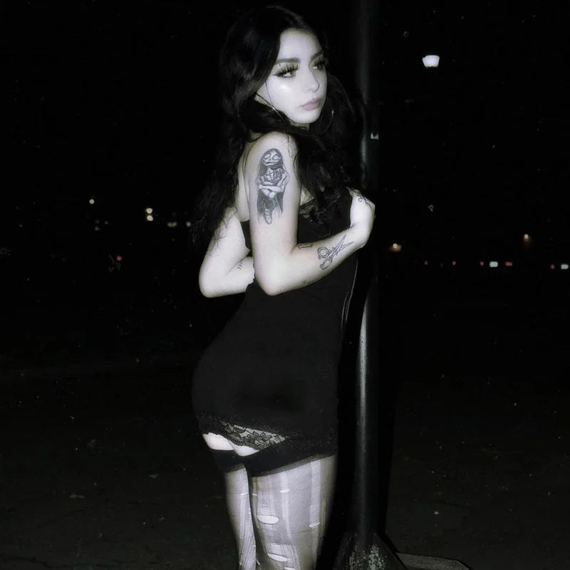 Bold AltGoth Cyberpunk Gothic Sleeveless Bodycon