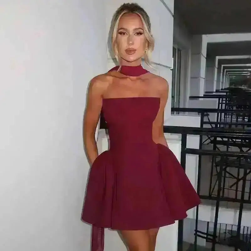 Stunning Off Shoulder Slim Fit A Line Mini Party