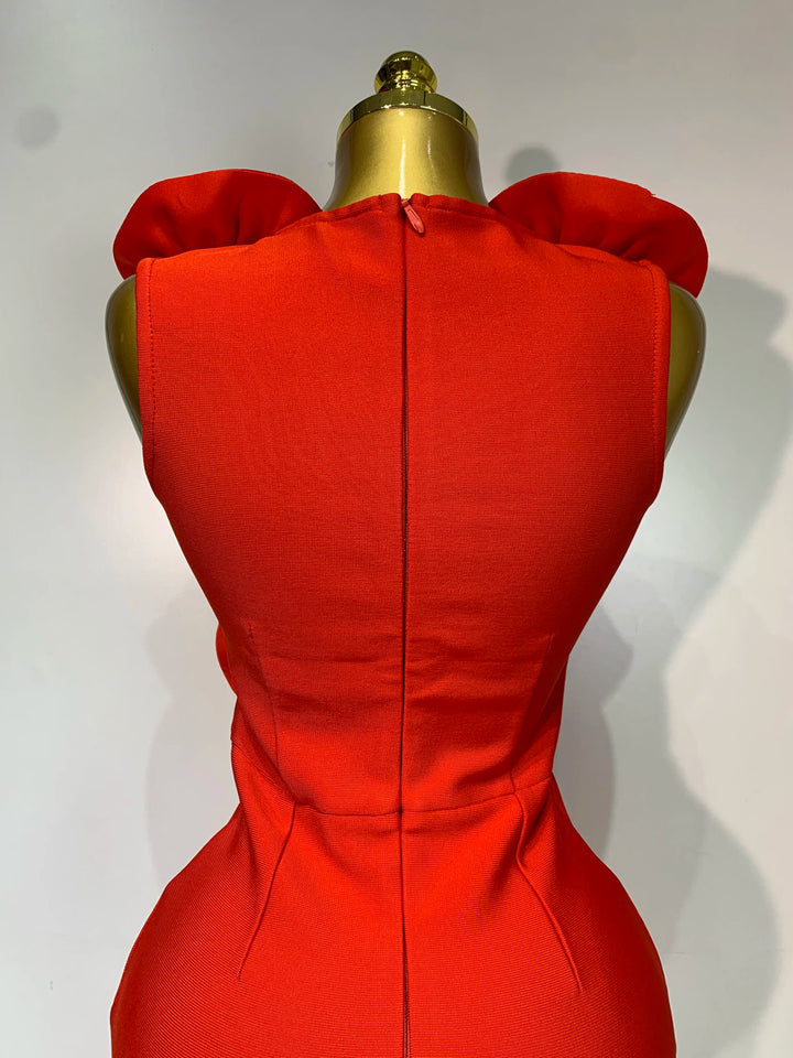 2025 New Fashion 3D Flower Sleeveless Bodycon Bandage Dress Women Celebrity Elegant Party Club Luxury Birthday Dress Vestidos ﻿