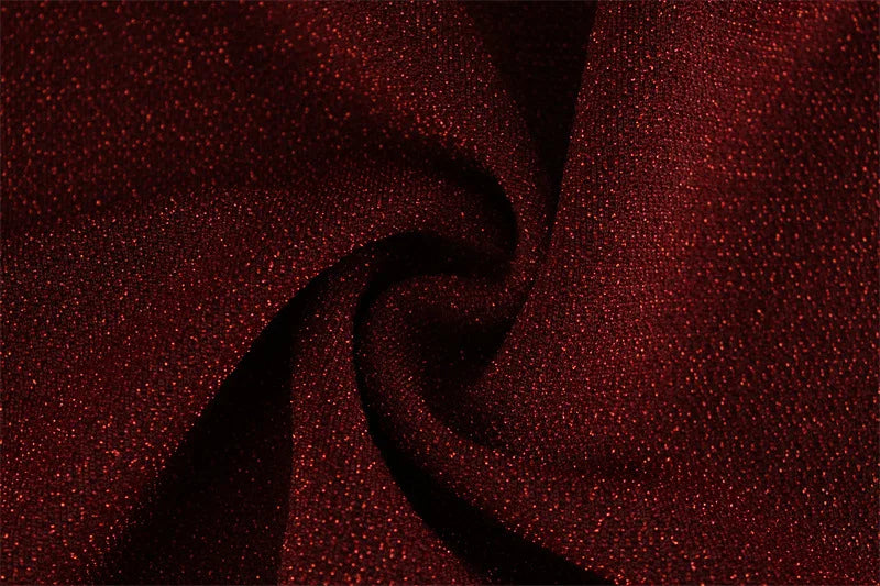 Exclusive Red Sequin Sleeveless Maxi Knit Bodycon
