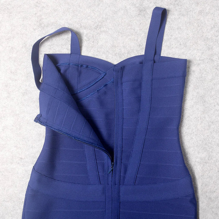 Beaukey Royal Blue Knit Bandage Dress Signature
