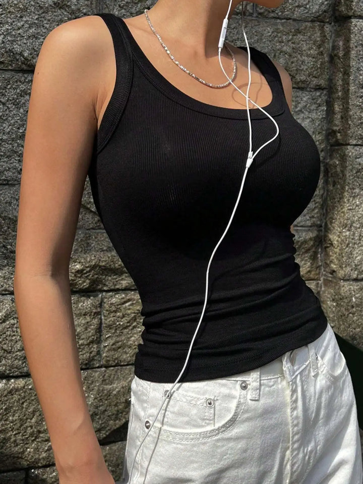 Women Modern Cotton Knit Tank Top Summer Stretch