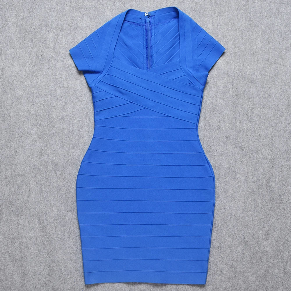 Beaukey Premium Stretch Bodycon Evening Mini Dress