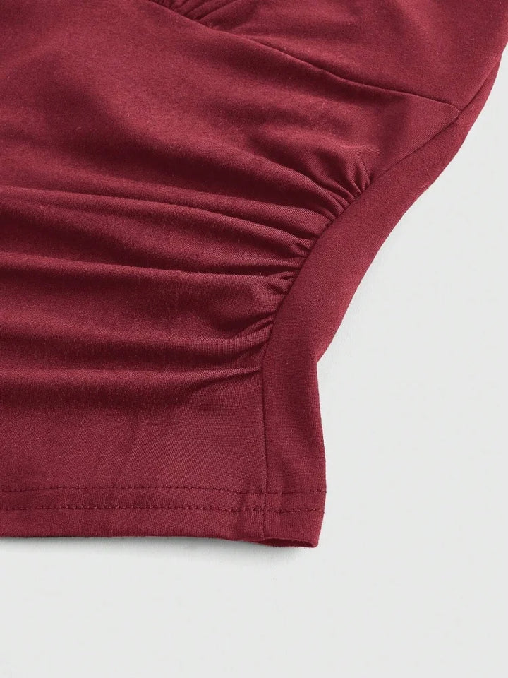 Soft Stretch Ruched Crop Top In Exclusive Fit