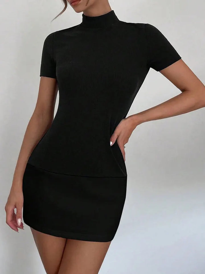 Tossy Summer Contrast Patchwork Bodycon Mini Dress