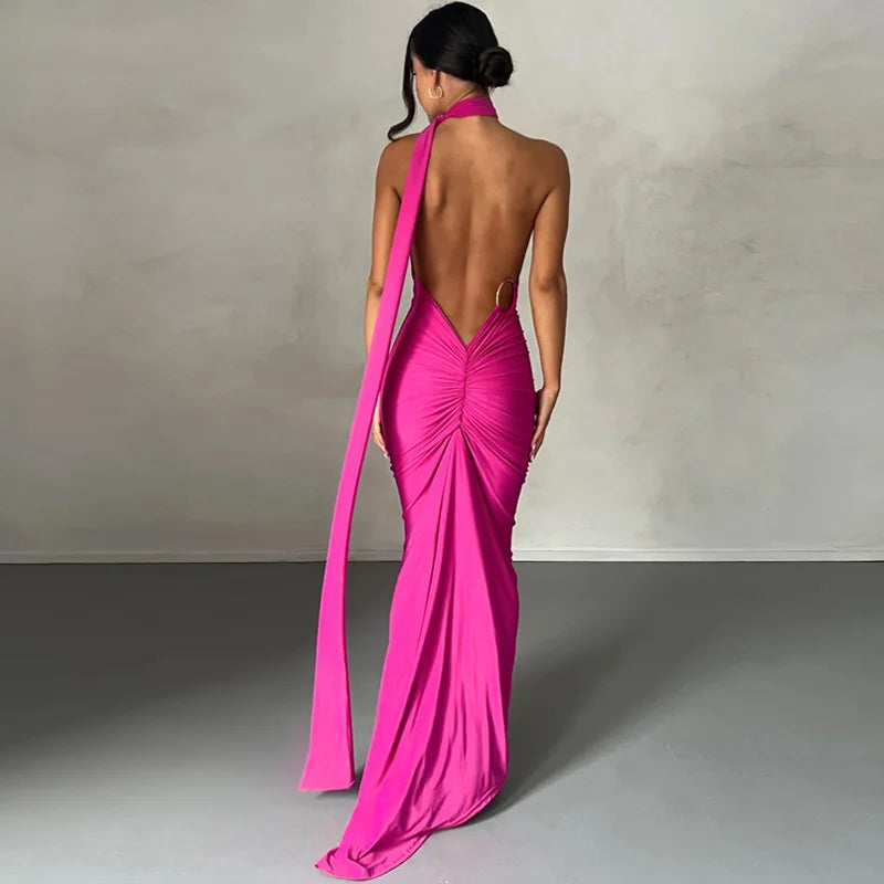 Todoblack Neon Y2K Signature Bodycon Maxi Dress
