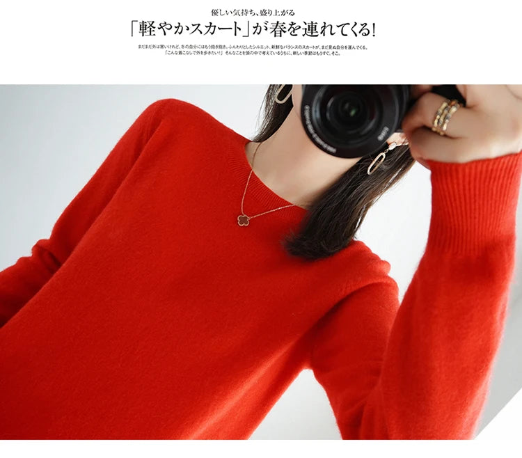Exclusive Women 100 Pure Cashmere Crew Neck