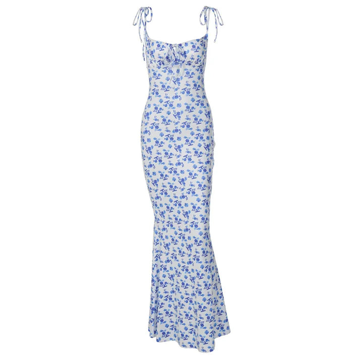 Hugcitar Floral Print Ankle Length Bodycon Long