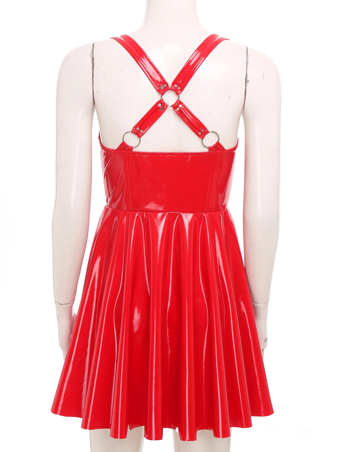 Gothic Punk Wet Look Latex Dress Bodycon Clubwear