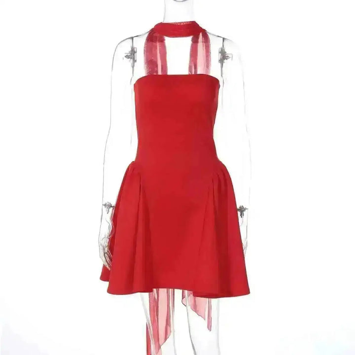 Avrilyaan Off Shoulder Backless A Line Party Dress