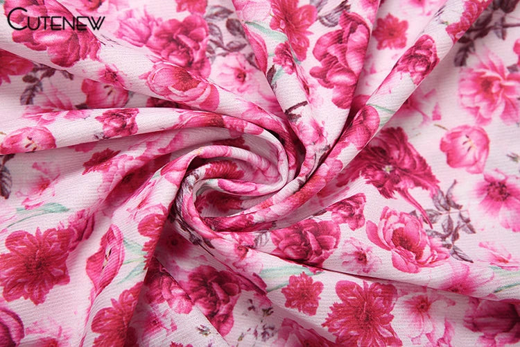 Cutenew Floral Midi Dress Luxe Edition For Summer