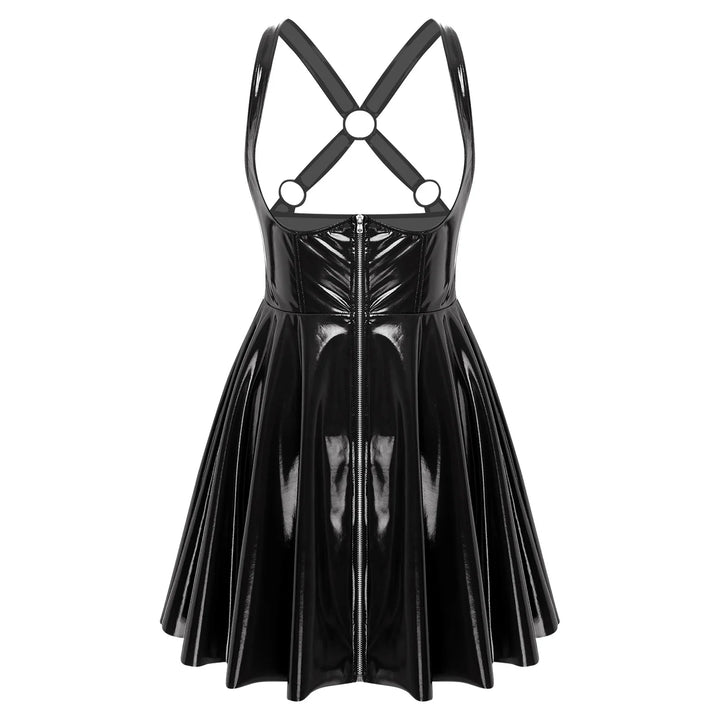 Gothic Punk Wet Look Latex Dress Bodycon Clubwear